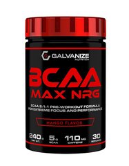 Аминокислоты BCAA MAX NRG, Galvanize Nutrition, вкус манго, 240 г - фото
