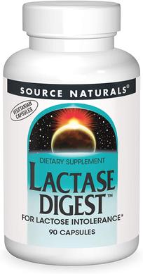 Лактаза, 30 мг, Lactase Digest, Source Naturals, 45 капсул - фото