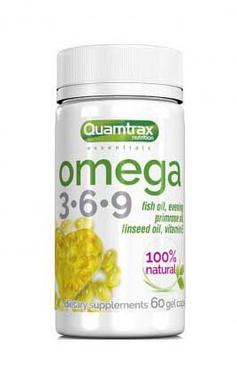 Омега 3-6-9, Omega 3-6-9, Quamtrax, 500 мг, 60 гелевих капсул - фото