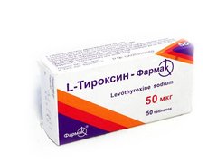 L-Тироксин, 50 мкг, Фармак, 50 таблеток - фото