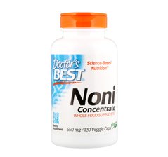 Нони концентрат, Noni Concentrate, Doctor's Best, 650 мг, 120 капсул - фото