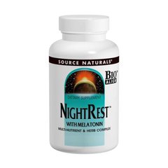 Мелатонін з травами, NightRest With Melatonin, Source Naturals, 100 таблеток - фото