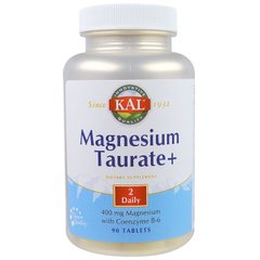 Таурат магния +, Magnesium Taurate+, Kal, 400 мг, 90 таблеток - фото