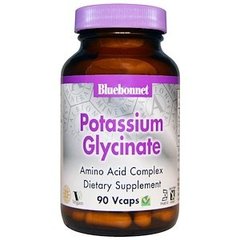 Калий, Potassium Glycinate, Bluebonnet Nutrition, 90 капсул - фото