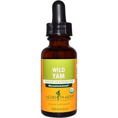 Дикий ямс, экстракт, Wild Yam, Herb Pharm, органик, 30 мл - фото