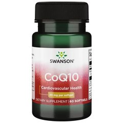 Коэнзим Q10, CoQ10, Swanson, 30 мг, 60 капсул - фото