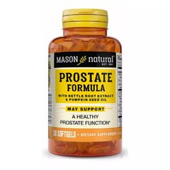 Здоров'я Простати, Prostate Formula, Mason Natural, 30 гелевих капсул - фото