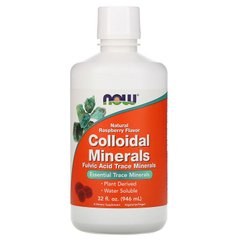Коллоидные минералы с малиной, Colloidal Minerals, Now Foods, 946 мл - фото