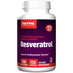 Ресвератрол (Resveratrol), Jarrow Formulas, 100 мг, 120 капсул - фото