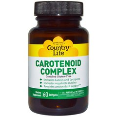 Каротиноїди, Carotenoid Complex, Country Life, комплекс, 60 капсул - фото