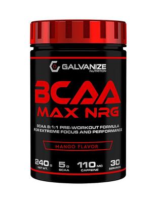 Аминокислоты BCAA MAX NRG, Galvanize Nutrition, вкус манго, 240 г - фото