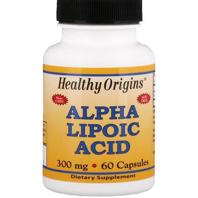 Альфа-ліпоєва кислота, Alpha Lipoic Acid, Healthy Origins, 300 мг, 60 капсул - фото