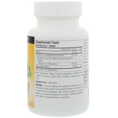 Ресвератрол (Resveratrol), Source Naturals, 200 мг, 60 таблеток - фото