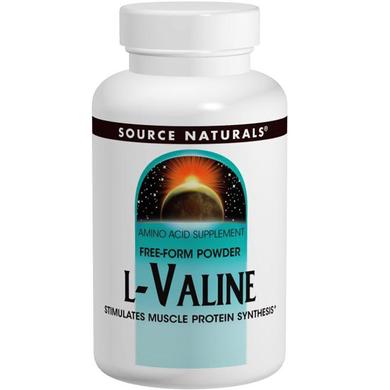 L- валін, L-Valine, Source Naturals, 100 грам - фото