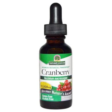 Журавлина, Cranberry, Nature's Answer, без спирту, 10,000 мг, 30 мл - фото