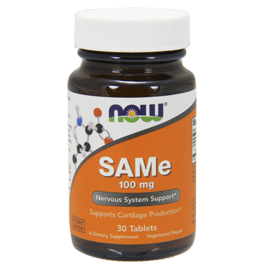 Аденозилметіонін, SAM-e, Now Foods, 100 мг, 60 таблеток - фото