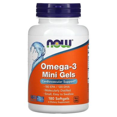 Омега 3, Omega-3, Now Foods, 180 капсул - фото