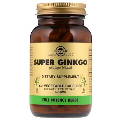 Гинкго Билоба супер, Super Ginkgo (Full Potency Herbs), Solgar, 90 мг, 60 капсул - фото