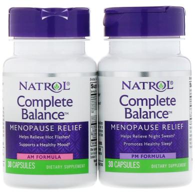 Менопауза повний комплекс, Complete Balance for Menopause, Natrol, 2 банки з 30 капсул - фото