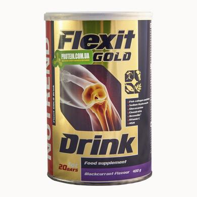 Глюкозамін і Хондроїтин, FLEXIT DRINK GOLD, чорна смородина, 400 г - фото