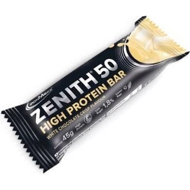Батончик, Zenith 50, Iron Maxx, смак білий шоколад, 45 г - фото