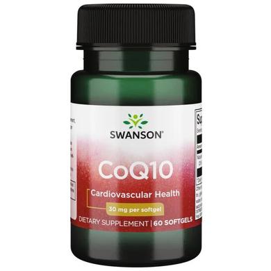 Коензим Q10, CoQ10, Swanson, 30 мг, 60 капсул - фото