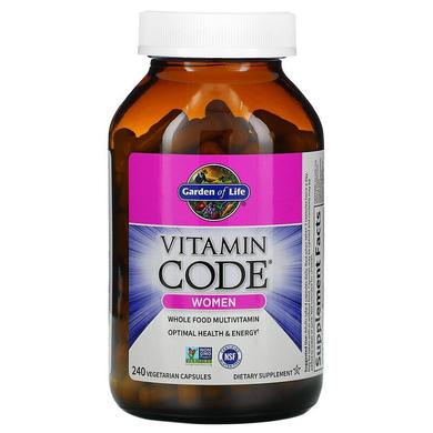 Сирі Вітаміни для жінок, Vitamin Code, Garden of Life, 240 капсул - фото