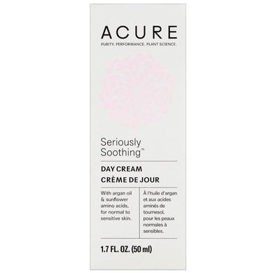 Дневной крем для чувствительной кожи лица, Day Cream, Acure Organics, без запаха, с аргановым маслом, 50 мл - фото