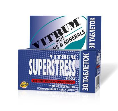 Витрум Суперстресс Плюс, Vitrum, 30 таблеток - фото