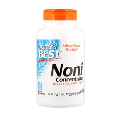 Ноні концентрат, Noni Concentrate, Doctor's Best, 650 мг, 120 капсул - фото