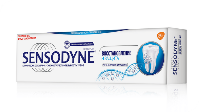 Зубная паста восстановление и защита, Sensodyne, 75 мл - фото
