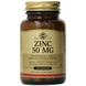 Глюконат цинку, Zinc, Solgar, 50 мг, 100 таблеток, фото – 1