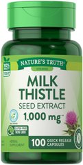 Екстракт насіння розторопші, Milk Thistle Seed Extract, Nature's Truth, 1000 мг, 100 капсул - фото
