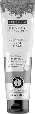 Глиняная маска для лица "Уголь и пробиотики", Beauty Infusion Cleansing Clay Mask, Freeman, 118 мл - фото