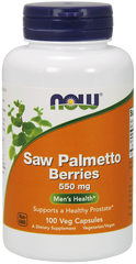 Со Пальметто, Saw Palmetto, Now Foods, ягоды, 550 мг, 100 капсул - фото