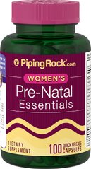 Витамины для беременных, Prenatal Essentials, Piping Rock, 100 капсул - фото
