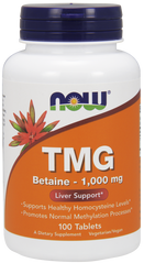 Триметилглицин (ТМГ), TMG, Now Foods, 1000 мг, 100 таблеток - фото