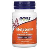 Натуральная добавка, Now Foods Melatonin 5 мг, 120 таблеток, фото
