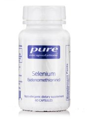 Селен (селенометионин), Selenium (selenomethionine), Pure Encapsulations, 200 мкг, 60 капсул - фото