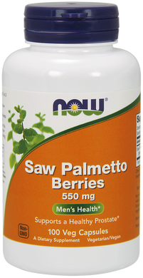 Со Пальметто, Saw Palmetto, Now Foods, ягоды, 550 мг, 100 капсул - фото
