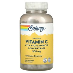 Витамин С и биофлавоноидный концентрат, Vitamin C, Solaray, 500 мг, 250 вегетарианских капсул - фото
