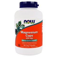 Магний аспартат, Magnesium, Now Foods, 400 мг, 180 капсул - фото