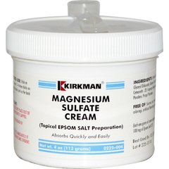 Сульфат магния, крем, Magnesium Sulfate Cream, Kirkman Labs, 113 г - фото