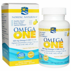 Омега, Omega One, Nordic Naturals, лимонний смак, 30 капсул - фото