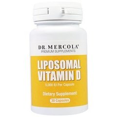 Витамин Д липосомальный, Liposomal Vitamin D, Dr. Mercola, 5000 МЕ, 30 капсул - фото