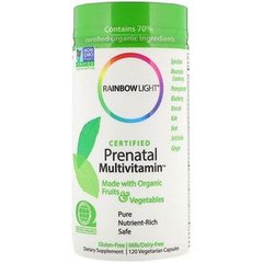 Вітаміни для вагітних, Prenatal Multivitamin, Rainbow Light, 120 капсул - фото