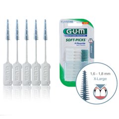 Набір зубних щіток з фторидом SoftPicks, Gum, велика 40 шт - фото
