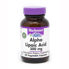 Альфа-ліпоєва кислота, Alpha Lipoic Acid, Bluebonnet Nutrition, 300 мг, 30 капсул - фото