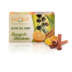 Оливковое мыло с маслом апельсина и корицей, Olive Oil Soap Orange & Cinnamon, Aphrodite - фото