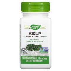 Ламинария, Kelp, Nature's Way, 600 мг, 100 капсул - фото